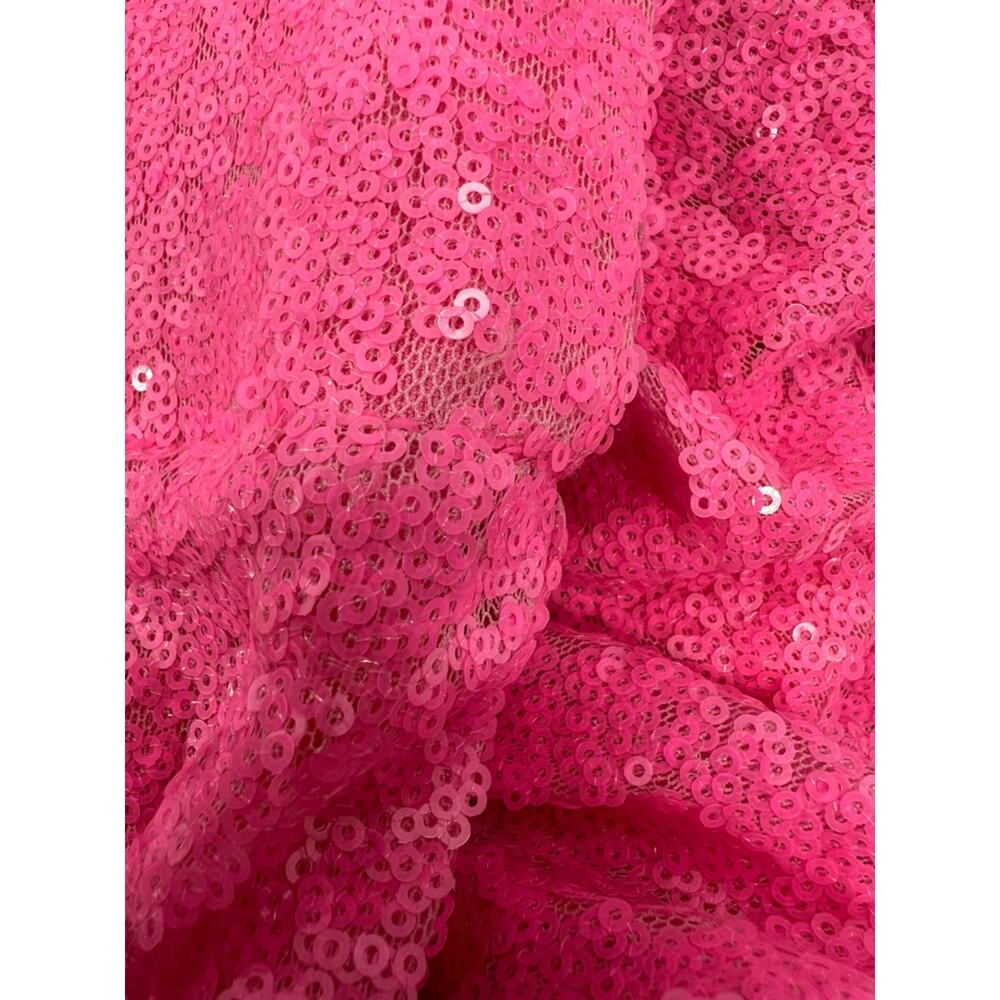Portia & Scarlett hot pink sequin gown sz 4 - Picture 8 of 10